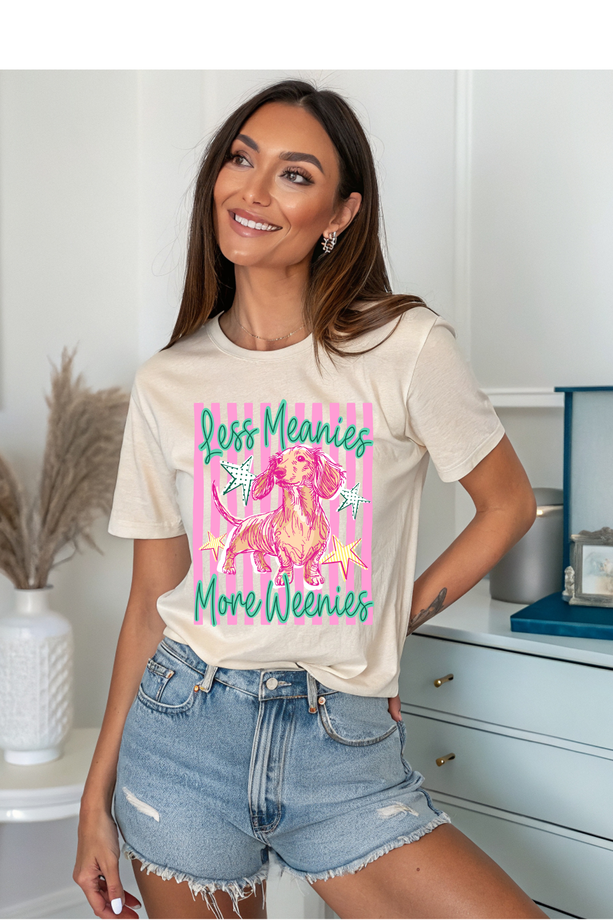 (6-22-26)Less Meanies More Weenies Graphic Tee