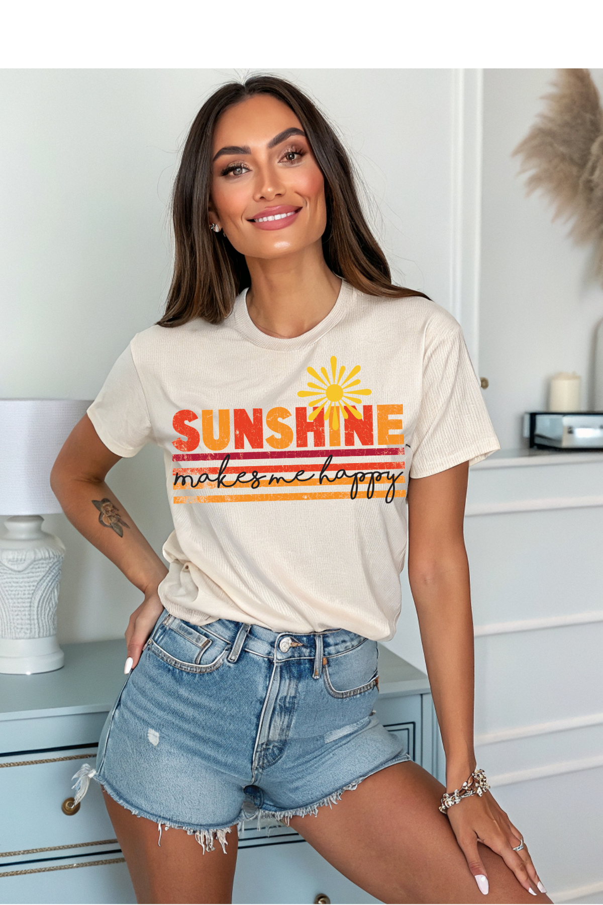 (7-6-26)Sunshine, Happy Graphic Tee