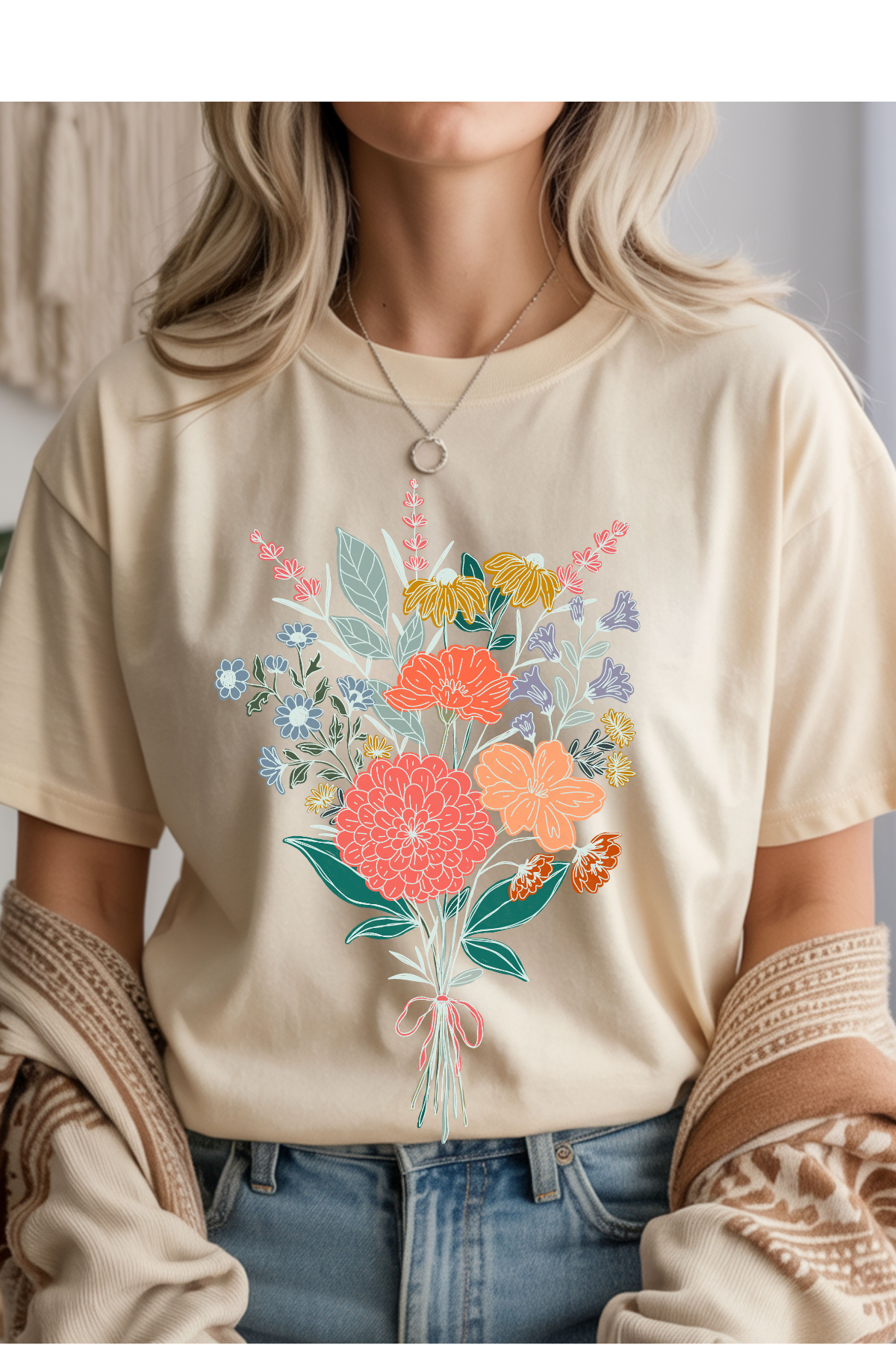 (8-3-26)Bouquet Graphic Tee