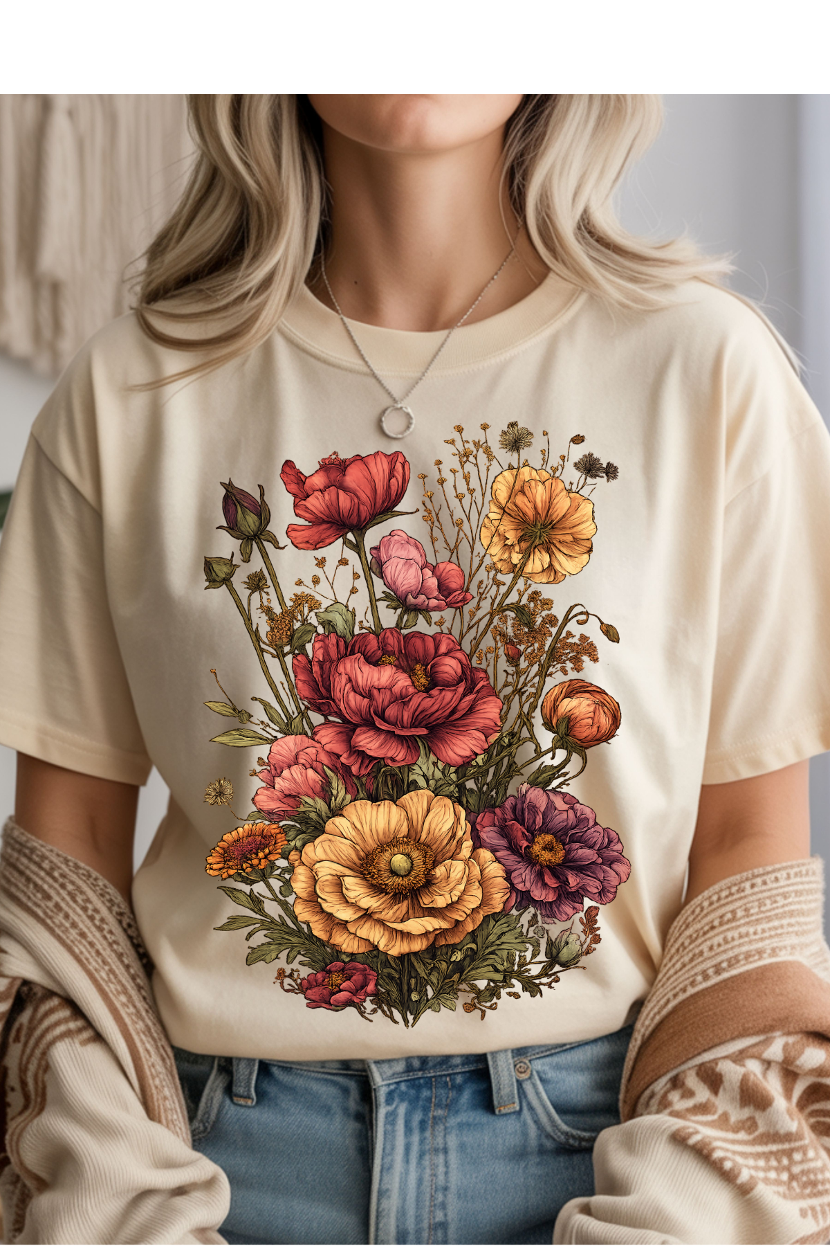 (8-10-26)Vintage Floral Graphic Tee