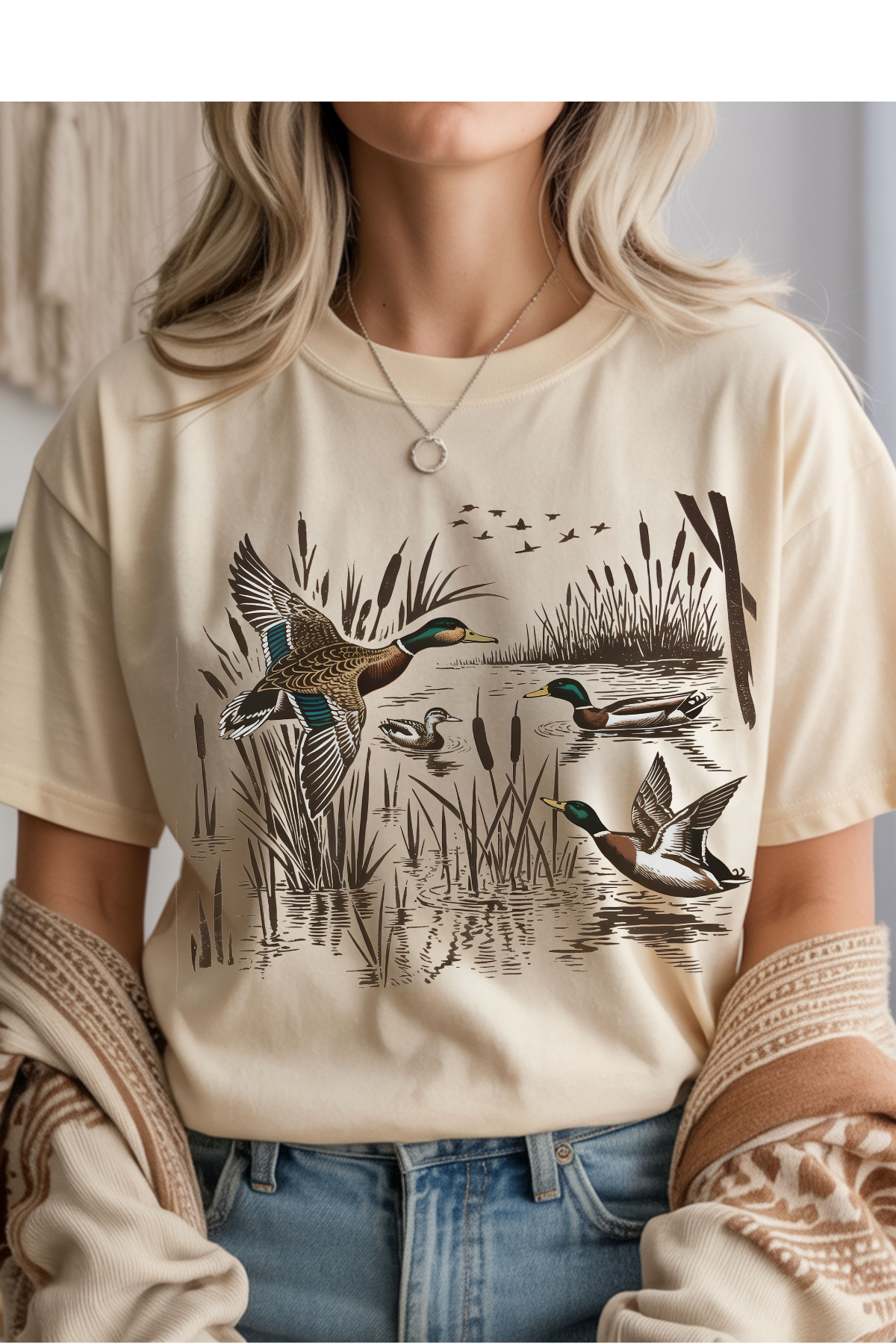 (8-24-26)Mallard Ducks Graphic Tee