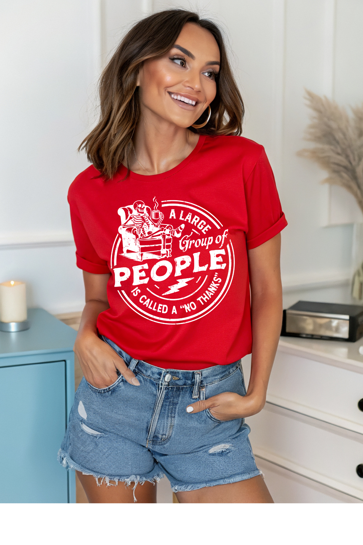 (7-6-26)Large Crowd, No Thanks Graphic Tee