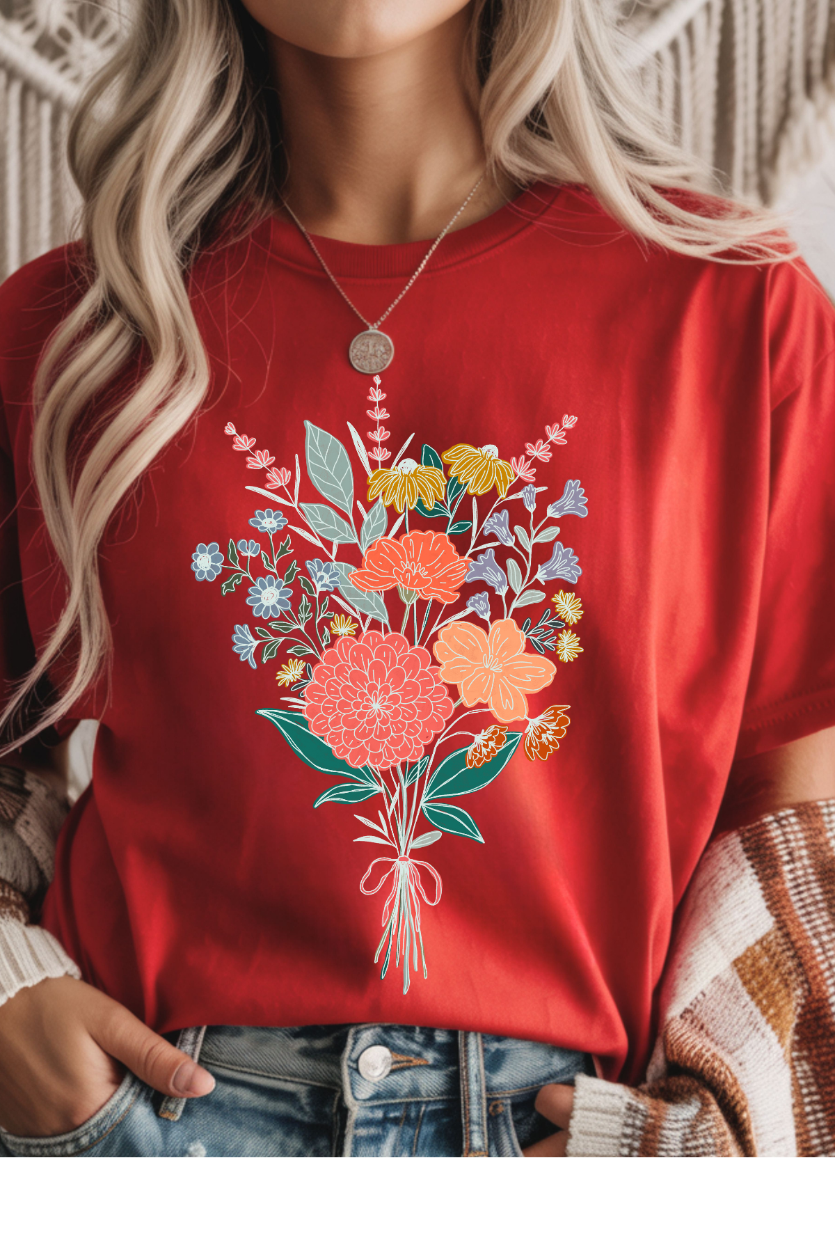 (8-3-26)Bouquet Graphic Tee