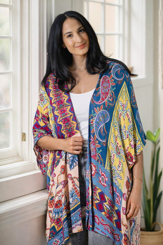 (4-1-26)Royal Mosaic Kimono