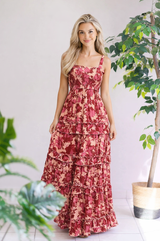 Ruffled Sweetheart - Maxi Dress
