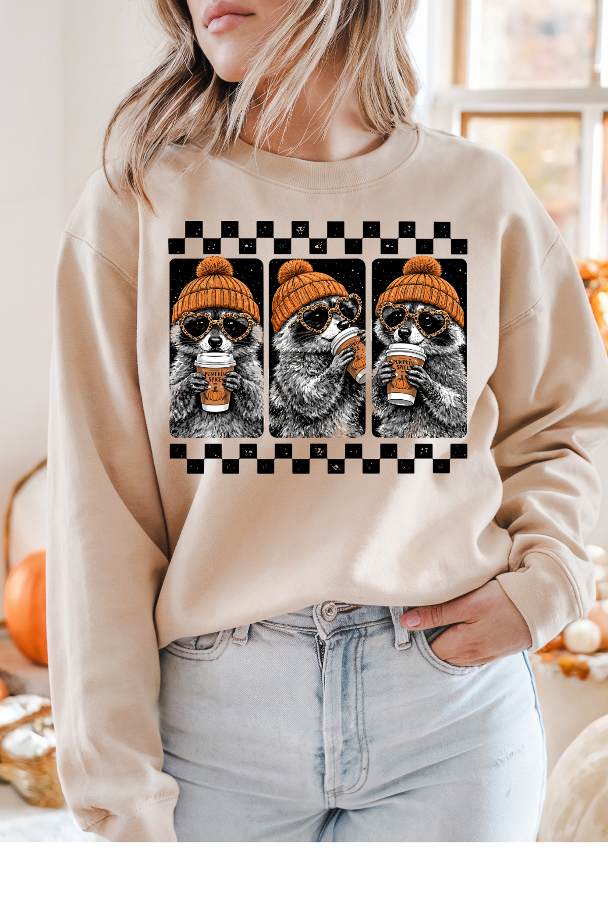 (9-14-26)Fall Racoon Graphic Tee