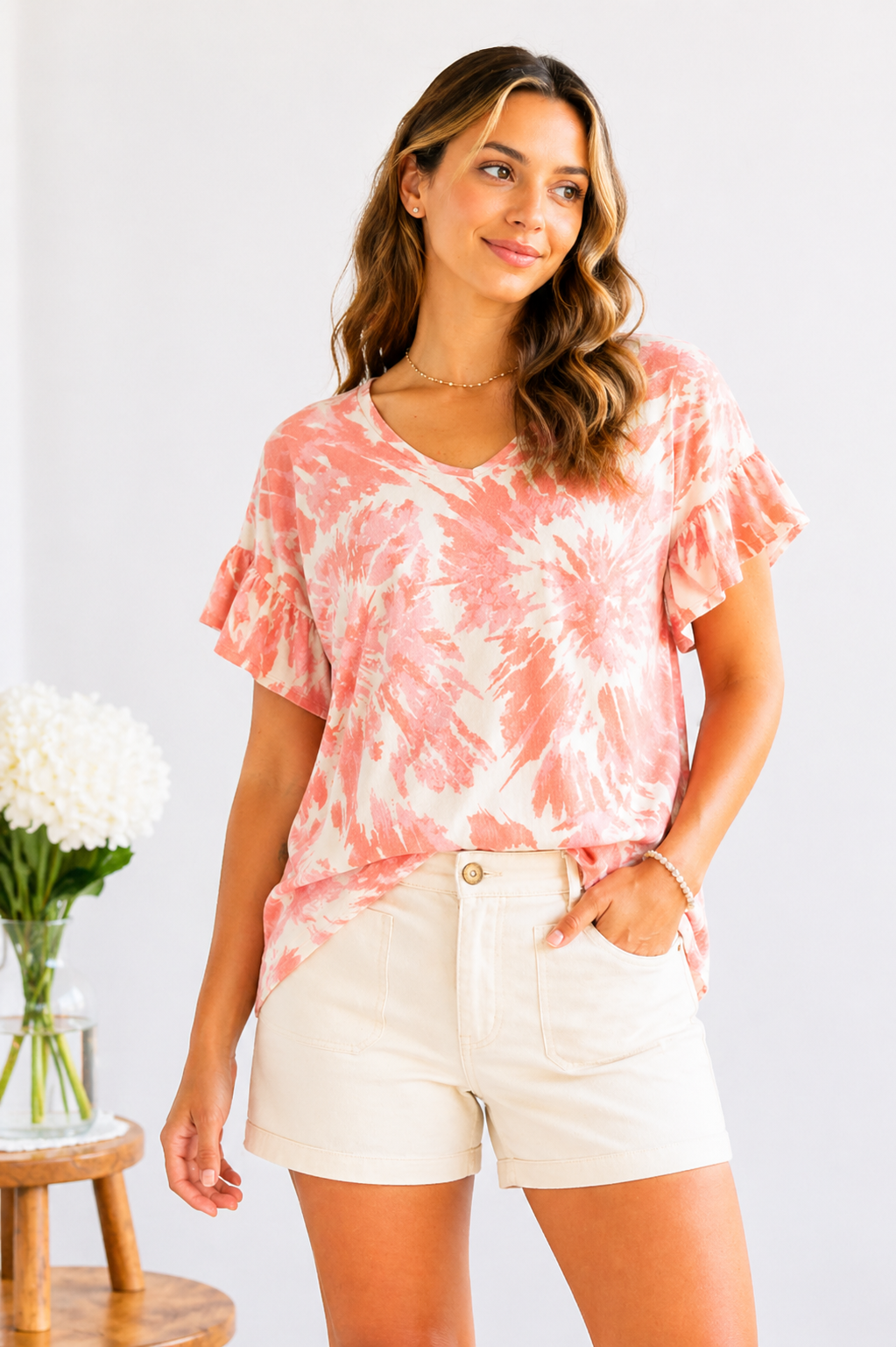 (5-13-26)Sherbet Tie Dye Top