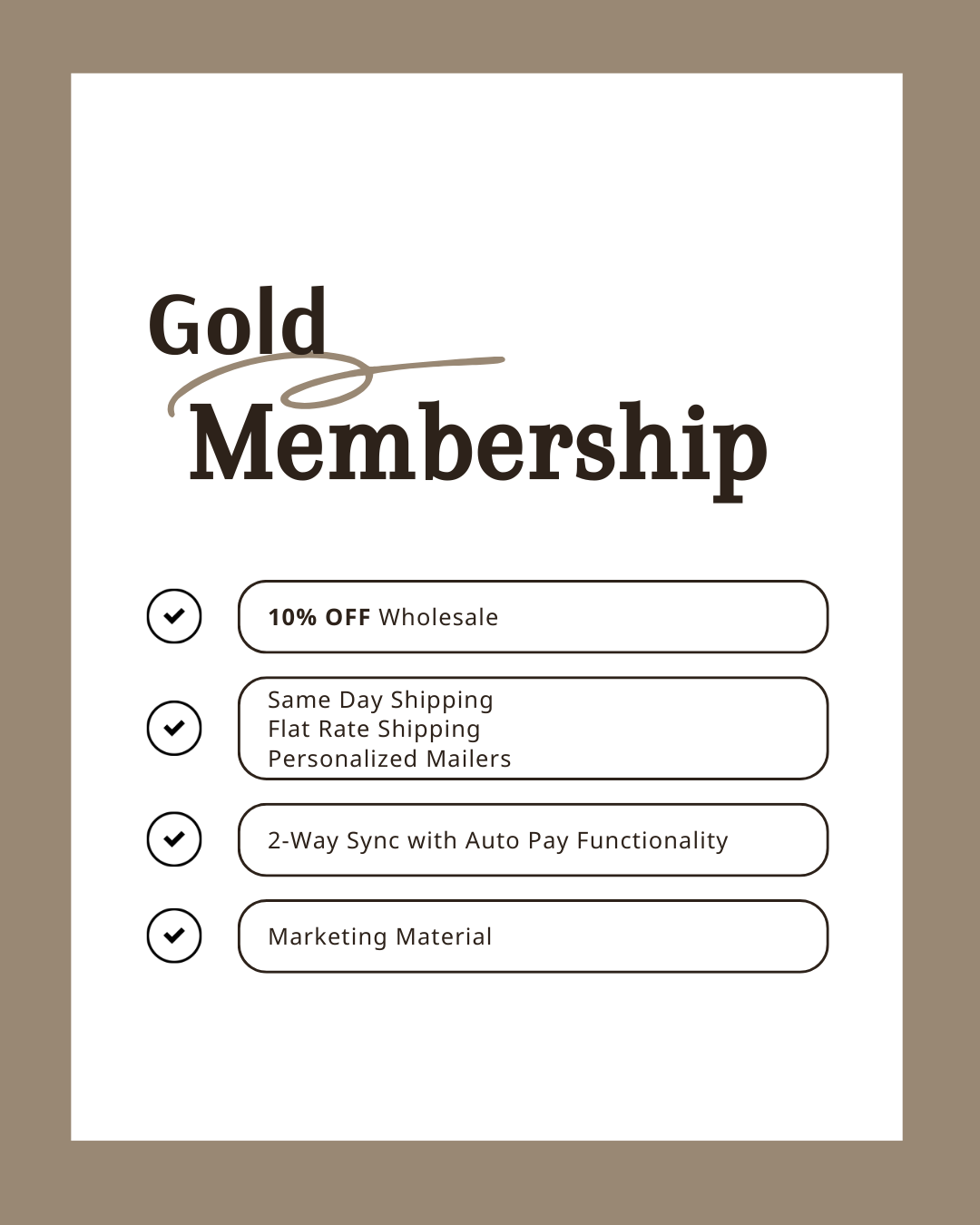 Gold Membership - Monthly