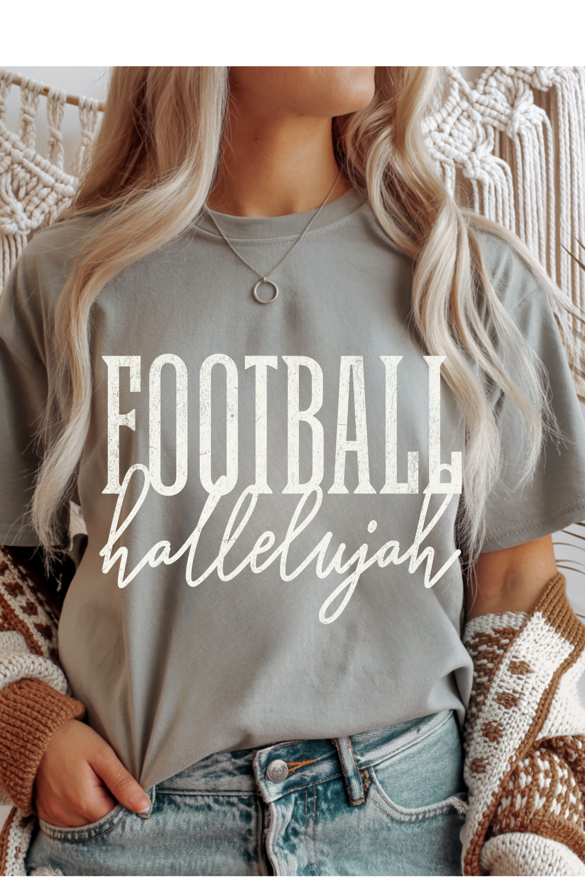 (8-10-26)Football Hallelujah Graphic Tee