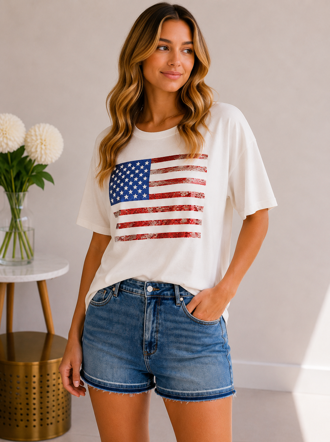 (6-3-26)Stars, Stripes & Sparkle Top