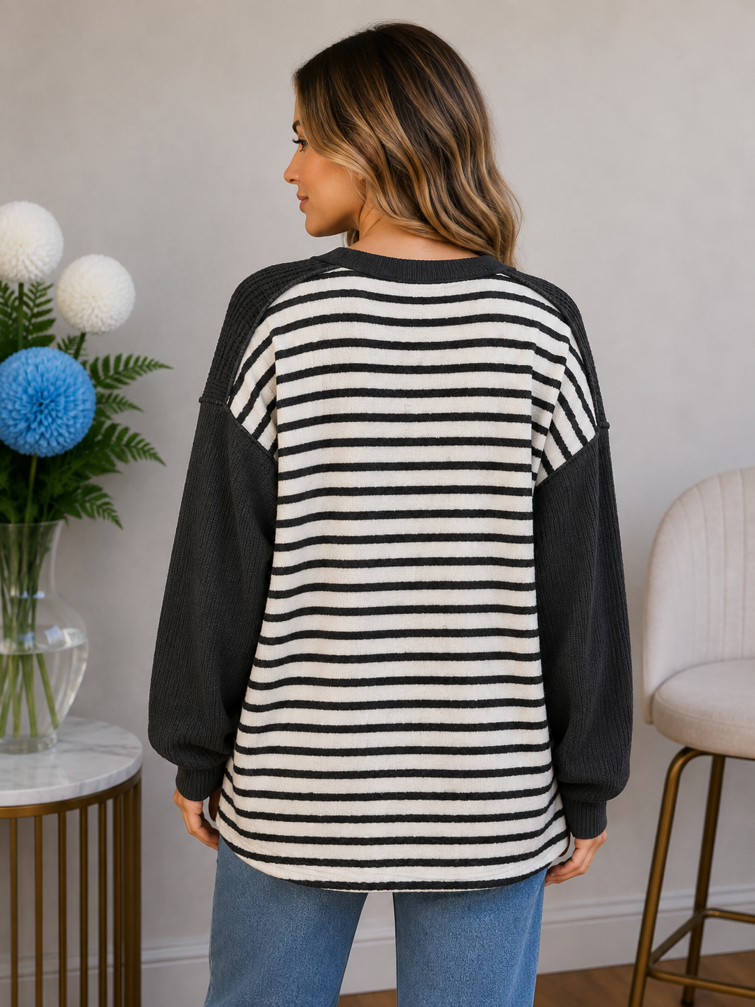 (9-16-26)Stripe It Lucky Top