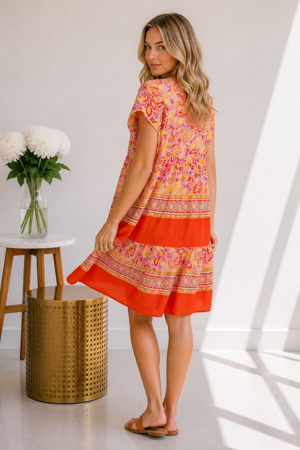 (5-20-26)Sunset Bloom Dress
