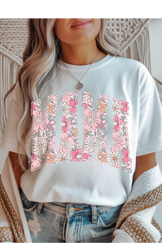 (5-18-26)Floral Mama Graphic Tee