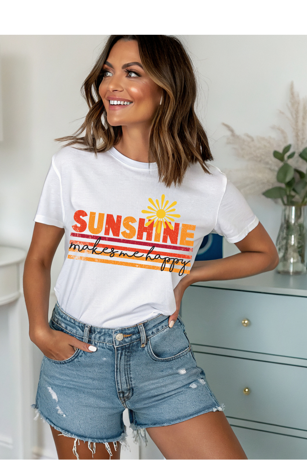 (7-6-26)Sunshine, Happy Graphic Tee