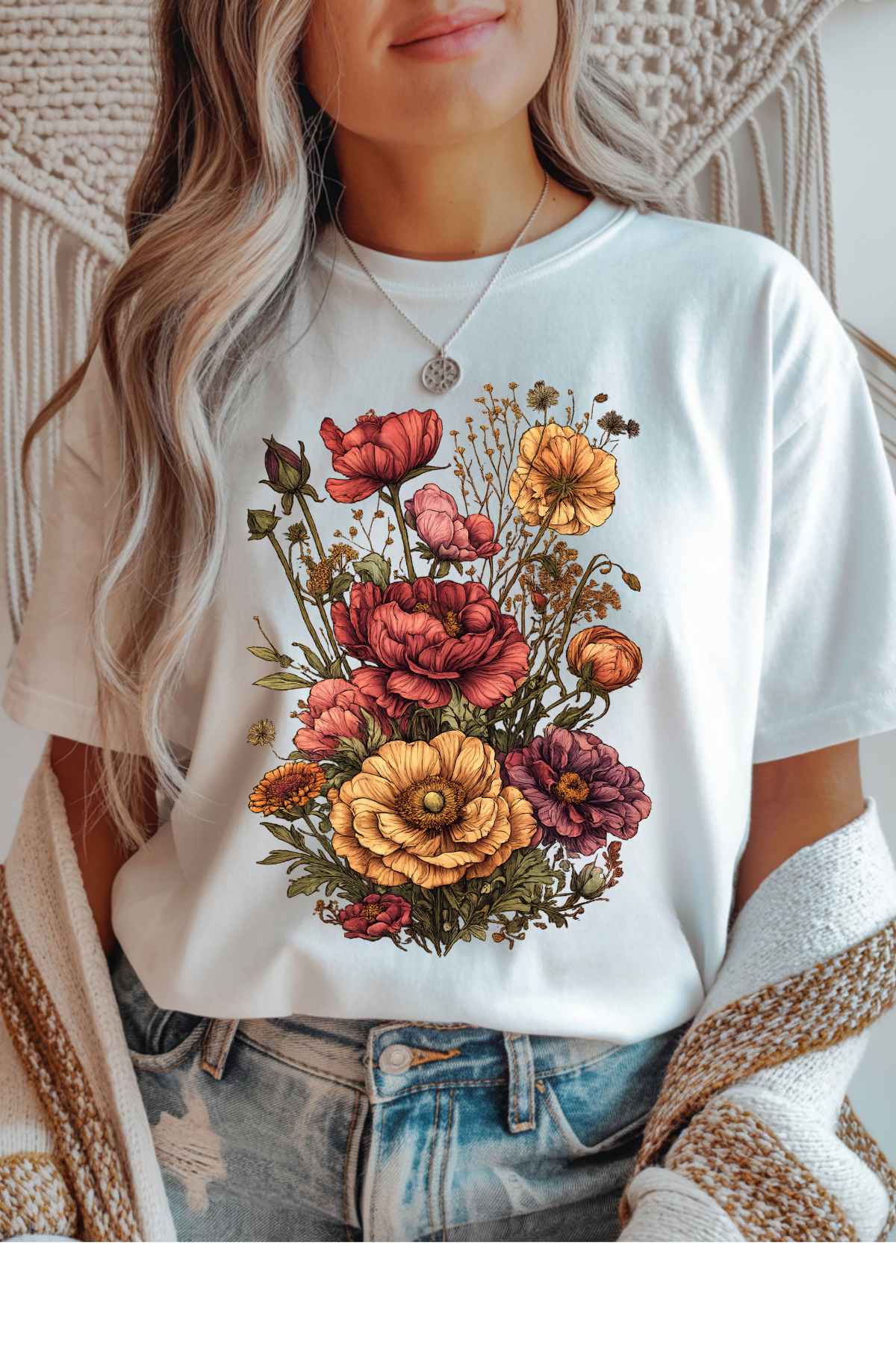 (8-10-26)Vintage Floral Graphic Tee
