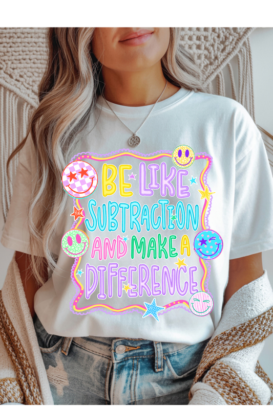 (8-24-26)Be Like Subtraction Graphic Tee