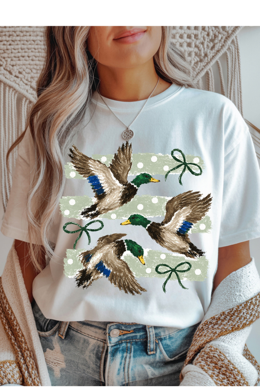 (8-24-26)Coquette Ducks Graphic Tee