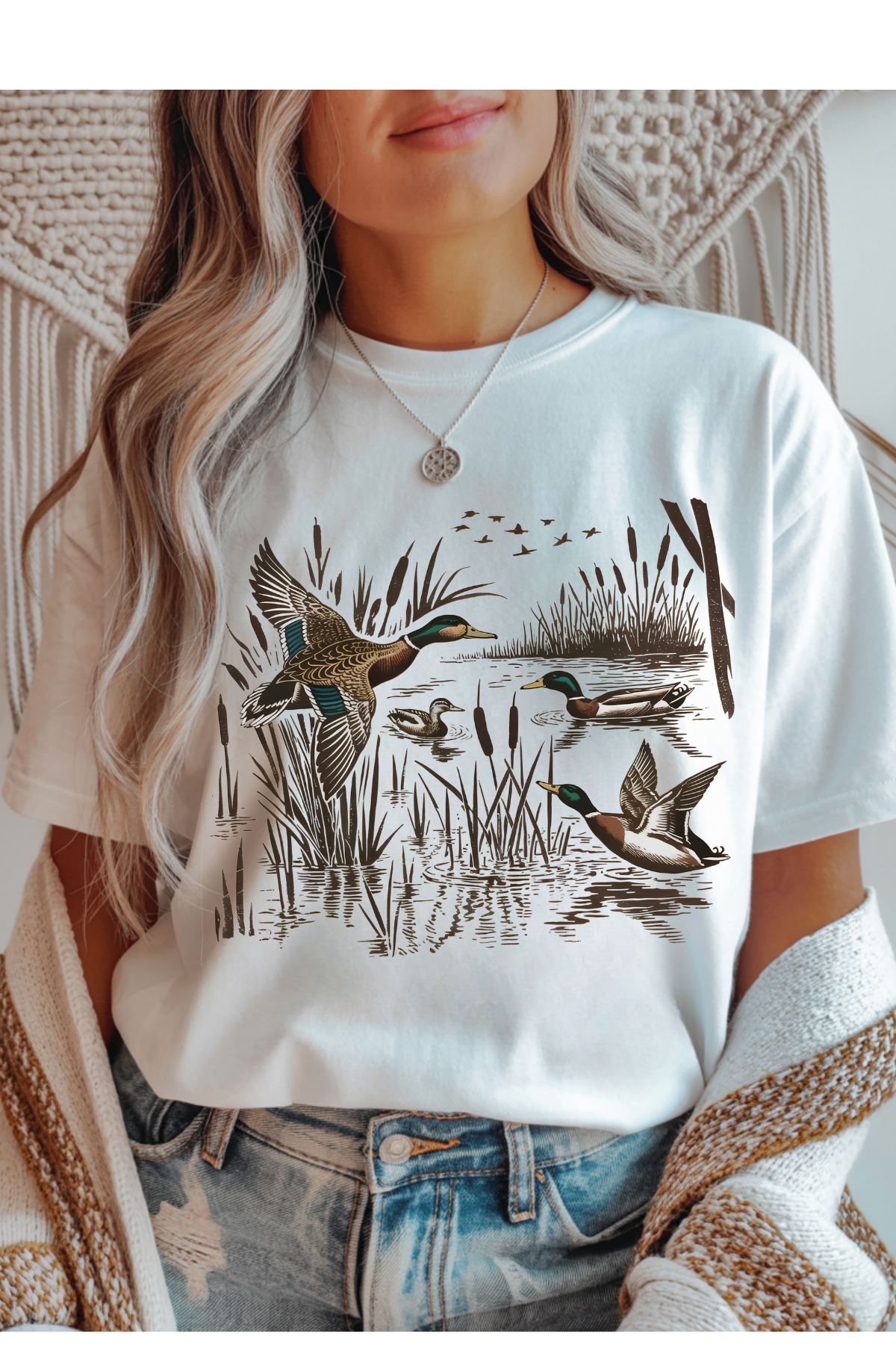 (8-24-26)Mallard Ducks Graphic Tee