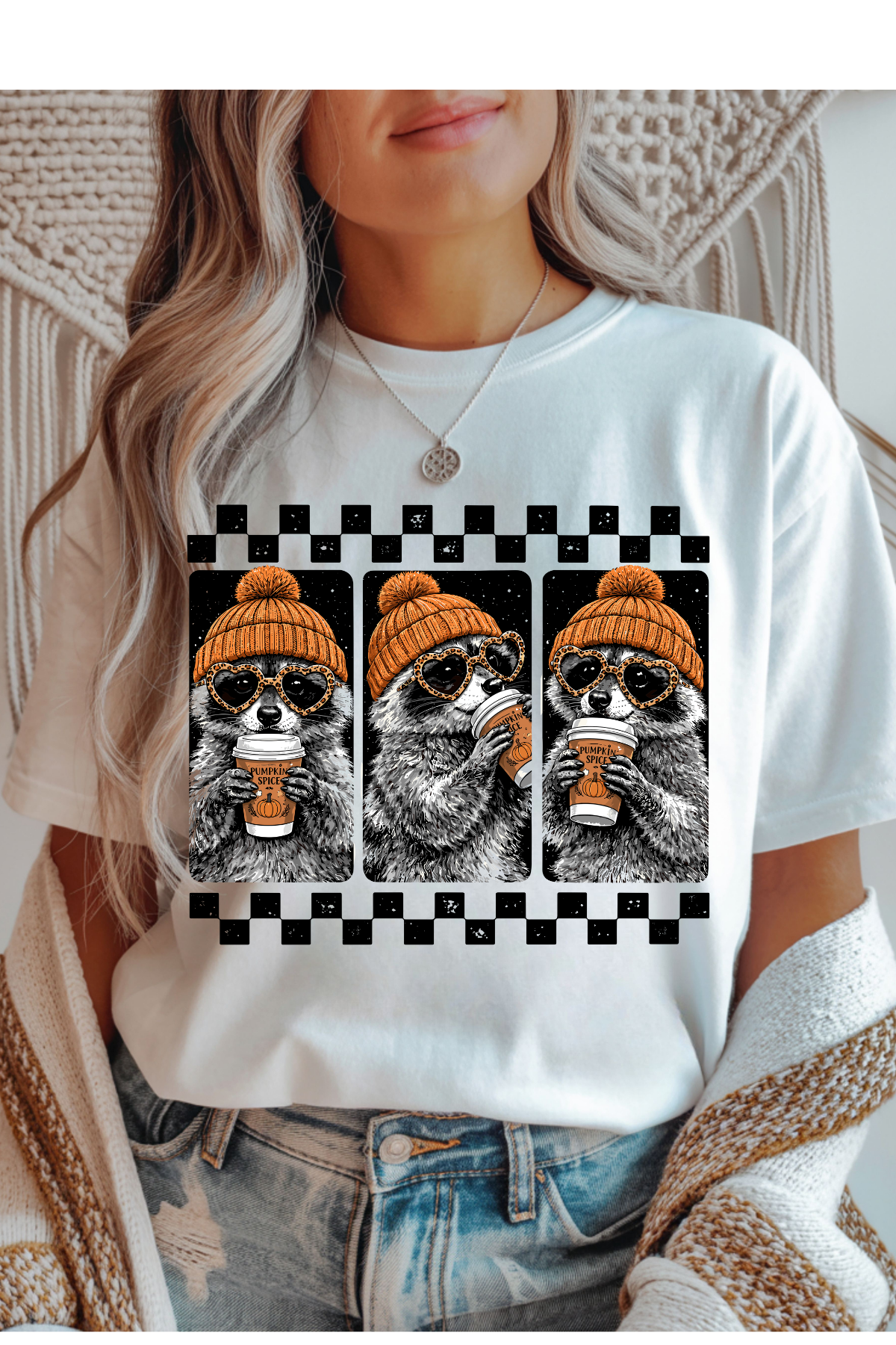 (9-14-26)Fall Racoon Graphic Tee