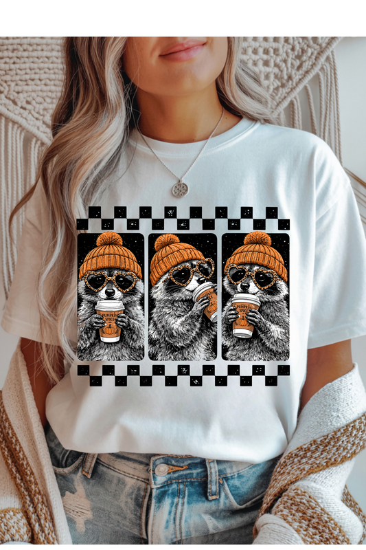 (9-14-26)Fall Racoon Graphic Tee