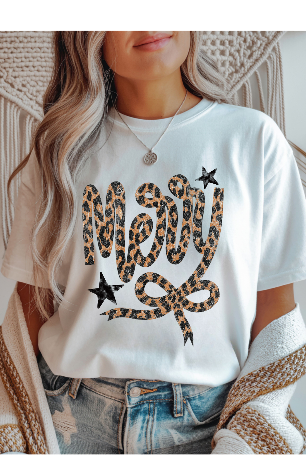 (11-2-26)Leopard Merry Graphic Tee