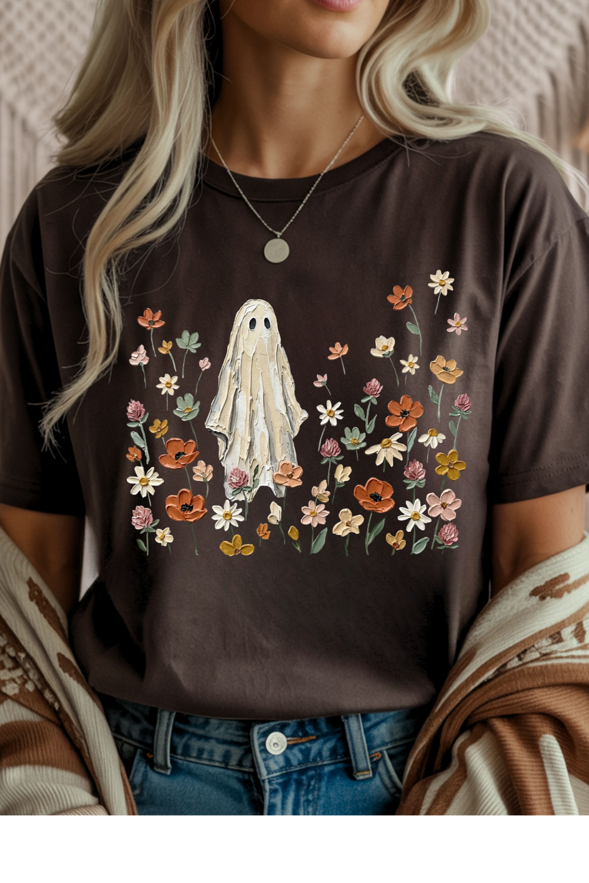 (8-17-26)Floral Ghosts Graphic Tee