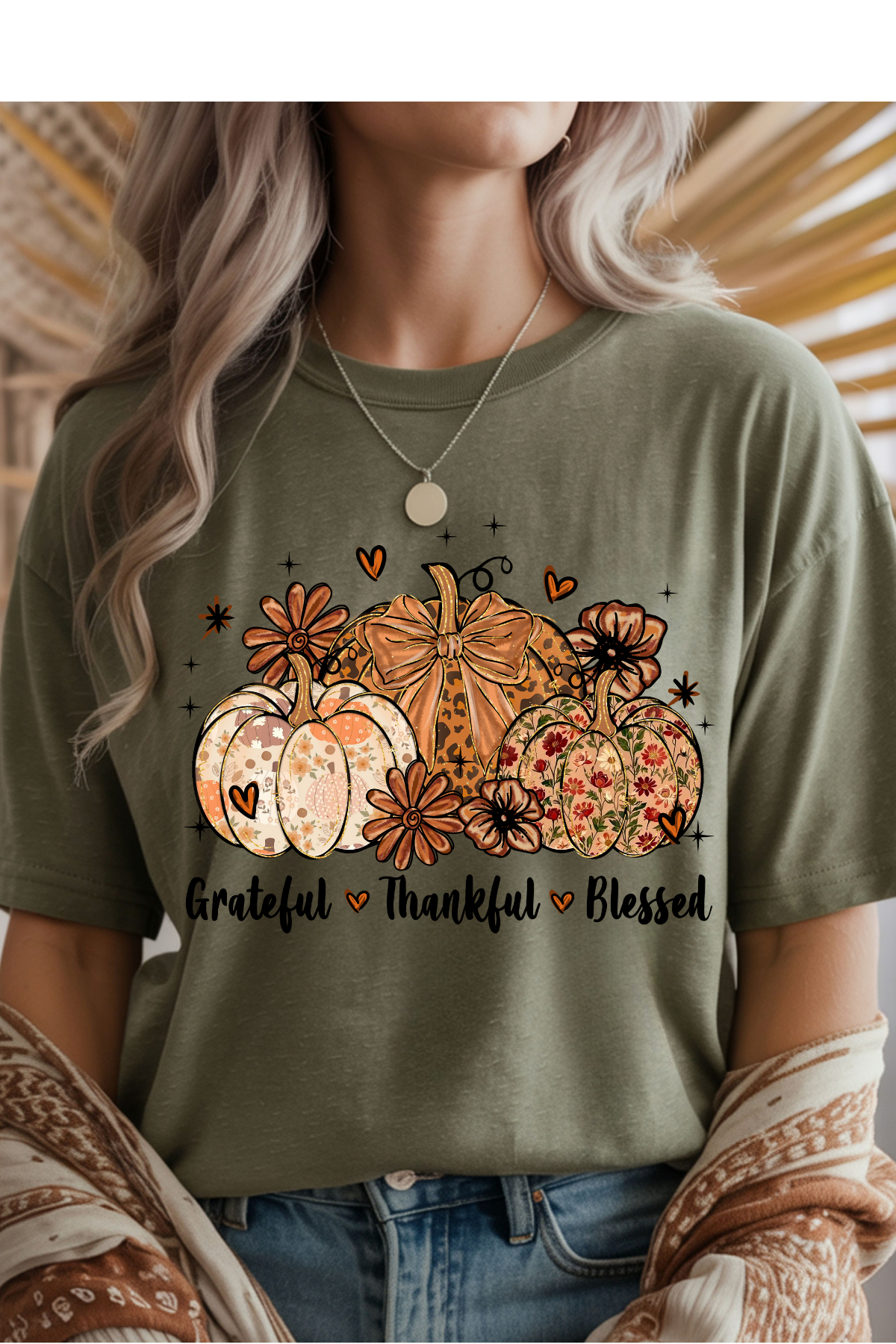 (10-15-26)Grateful & Blessed Graphic Tee