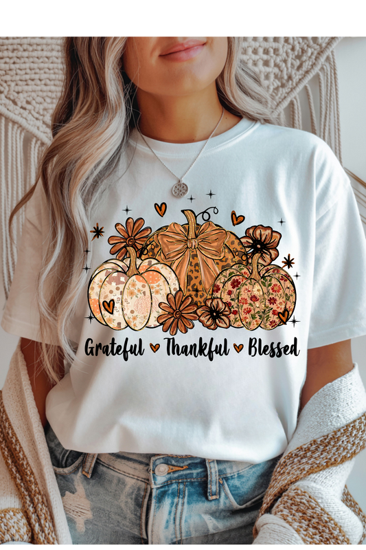 (10-15-26)Grateful & Blessed Graphic Tee